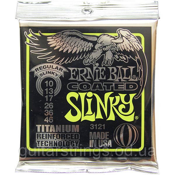 Струны Ernie Ball 3121 Titanium Regular Slinky 10-46 - фото 1 - id-p218805854