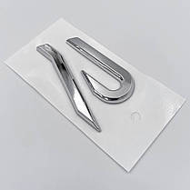 Емблема шильдік стікер NEW R-line VW (Фольцваген) - Хром 6.2x3.6 cm, фото 6