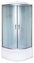 Душовий бокс KO&PO 470 F 90x90х215 см з глибоким піддоном закритий матове скло розсувні двері, фото 3