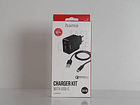 Быстрое зарядное устройство Hama, с зарядным кабелем USB C, 19,5 Вт (комплект, Qualcomm Quick Charge 3.0
