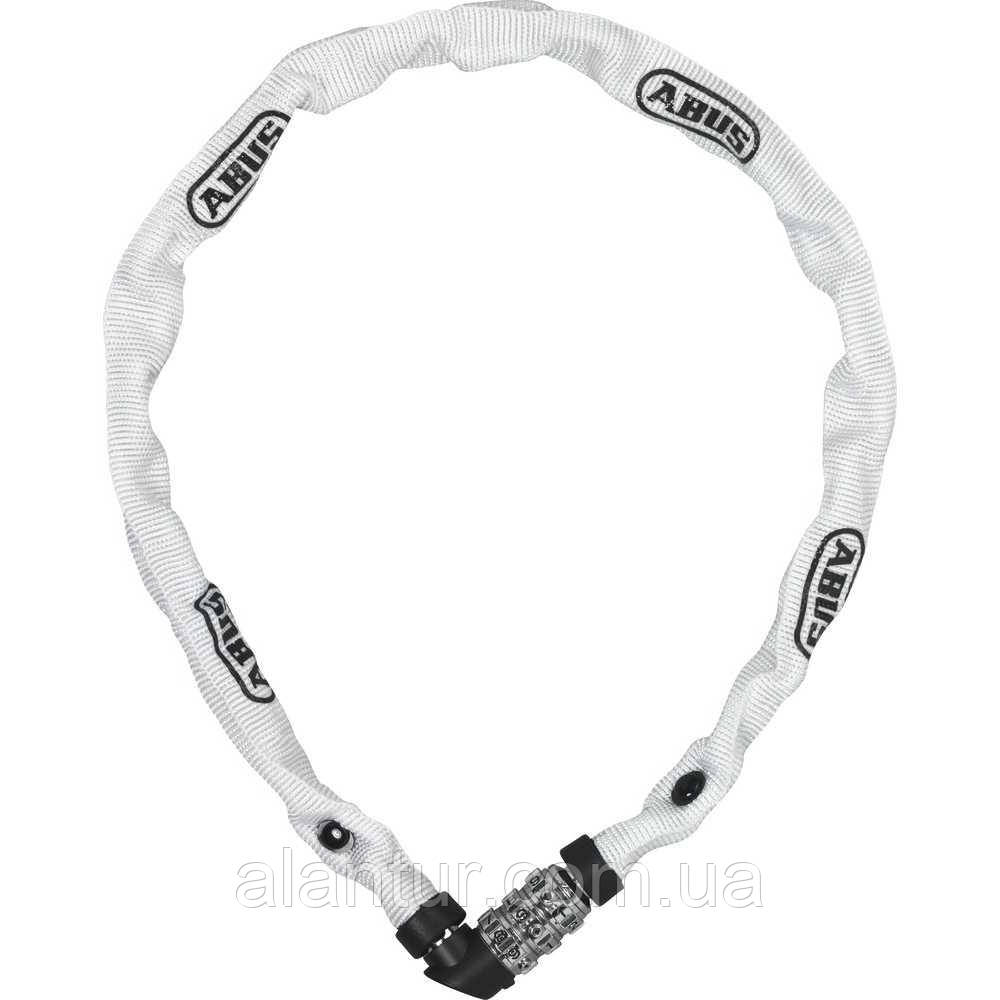 Замок ABUS 1200/60 Web White для мотоцикла з протиугінним ланцюгом, фото 1