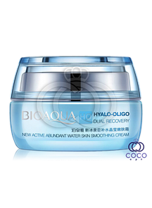 Крем для обличчя BIOAQUA Hyalo Oligo Dual Recovery Smoothing Cream 50 G