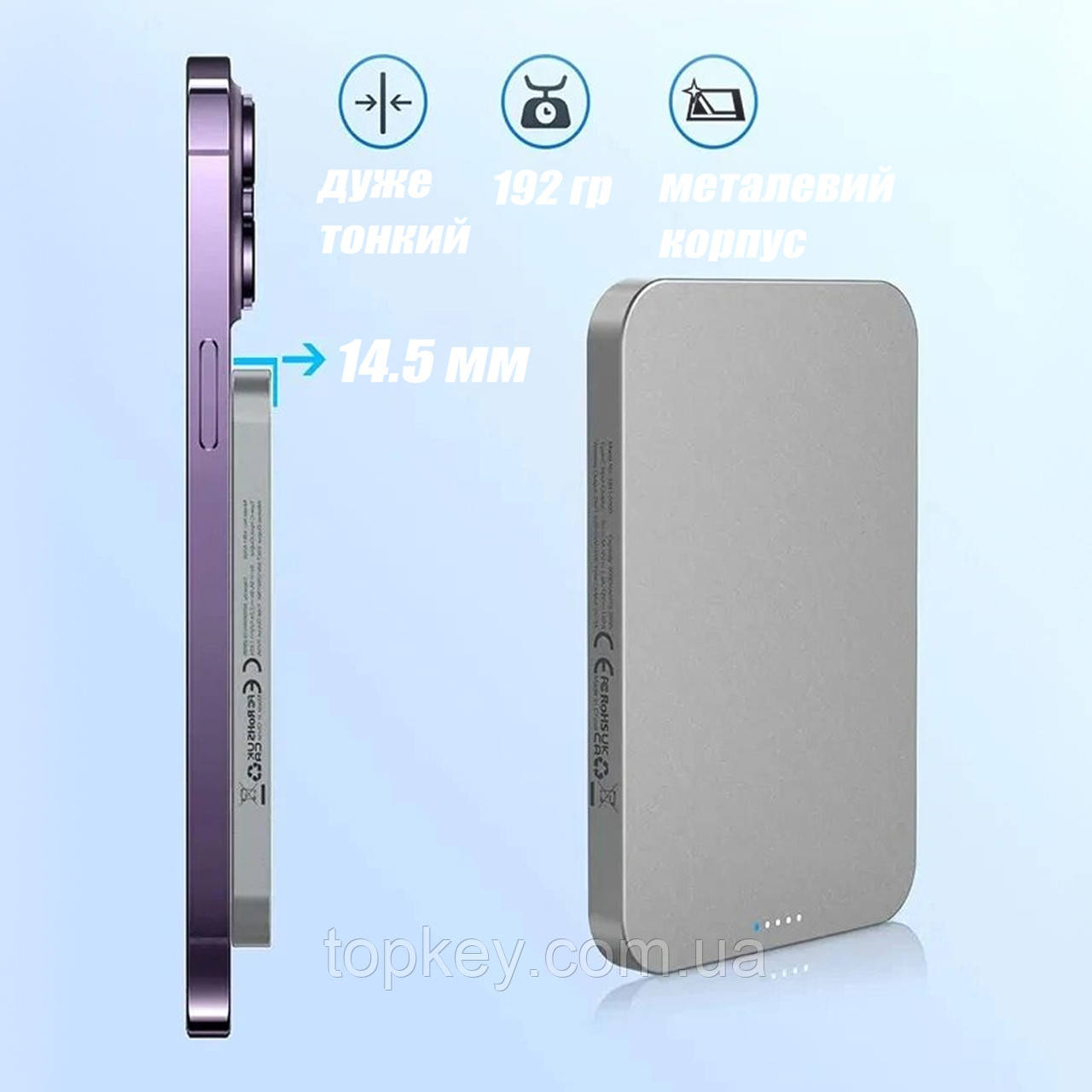 Бездротовий Повербанк MagSafe Power Bank для iPhone 10000mAh 20W ...