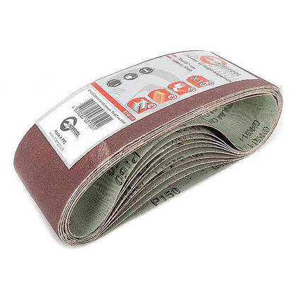 Стрічка шліфувальна 75*457 мм, К150, 10 од. INTERTOOL BT-0315, фото 1
