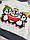 Піжама дитяча новорічна р. 74 з начосом Новорічні пінгвіни, сірий, фото 6
