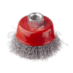 Щітка чашкова 65 мм, для КШМ, М14, М14 (кручений дріт) INTERTOOL BT-1065