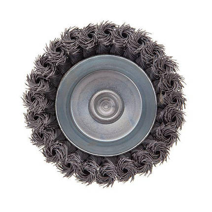 Щітка чашкова 100 мм для дриля, 1/4" (пучки плетеного дроту) INTERTOOL BT-3100, фото 4