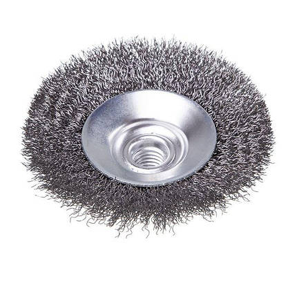 Щітка конусна 100 мм, для КШМ, М14 (кручений дріт) INTERTOOL BT-5100, фото 4