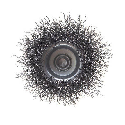 Щітка чашкова 50 мм для дриля, 1/4" (кручений дріт) INTERTOOL BT-9050, фото 3