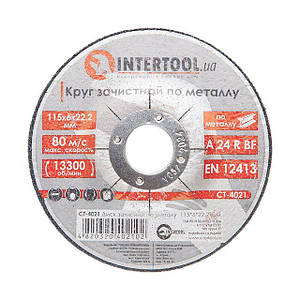 Диск зачистний по металу 115*6*22.2 мм INTERTOOL CT-4021