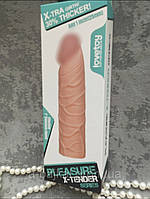 Насадка на член пенис удлиняющая насадка +2,5см многоразовый презерватив LoveToy Pleasure