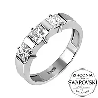 Серебряное кольцо с камнями Swarovski "Прима"