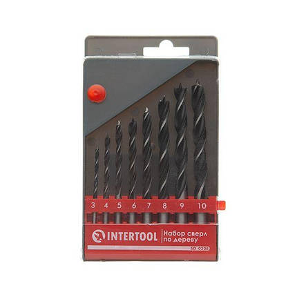 Набір свердел по деревині 8шт INTERTOOL SD-0208, фото 3