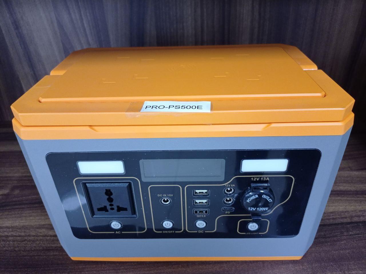 Пopтaтивнa зapяднa cтaнція 500W/720W(Max), 220V, 577,2Wh, 11.1V/52Ah (156000mAh/З.7V) PRO-PS500E PROTESTER