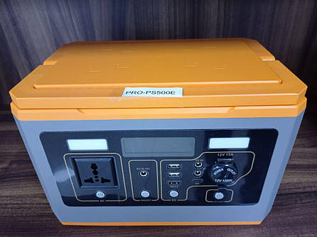Пopтaтивнa зapяднa cтaнція 500W/720W(Max), 220V, 577,2Wh, 11.1V/52Ah (156000mAh/З.7V) PRO-PS500E PROTESTER, фото 1
