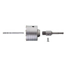 Комплект: Свердло корончастот для бетону 80 мм + Перехідник SDS Plus 100 мм INTERTOOL SD-7080, фото 5