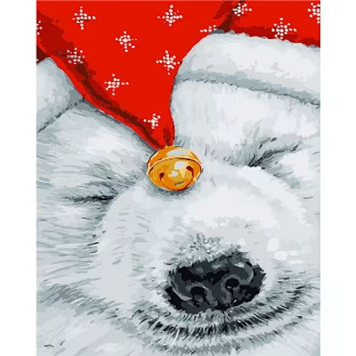 KMGS1551 Набір для розпису за номерами Сонний ведмідь Strateg розміром 40х50 см