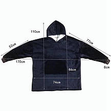 Плед толстовка з капюшоном Huggle Hoodie Blanket, фото 4