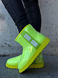 Уги жіночі Ugg Classic Mini Clear Sulfur лимонні лакові теплі короткі стильні преміум, фото 2