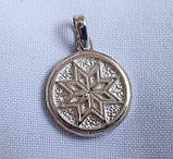 Алатир/Сварог (двосторонній медальйон) слов'янський оберіг срібло 925 проби, фото 3