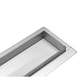 Трап підлоговий лінійний з нержавіючої сталі WET-DRY WHITE GLASS (70х 7х 2) сифон - 52 мм FALA 71611, фото 9