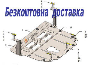 Захист двигуна Hyundai Creta/IX25/Cantus (2014-)(захист двигуна Хендай Грета) Кольчуга