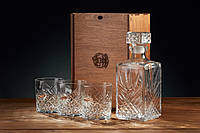 Набор для виски "Кристалл" 3 стакана и графин, набор для виски с пулей, стаканы стакан с пулей