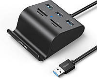 UGREEN USB 3.0 Hub: Многофункциональный хаб с картридером, подставкой для телефона и защитой USB-портов