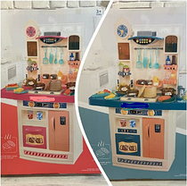 Дитяча інноваційна ігрова кухня "Mega Kitchen" 898/998 A-В 100 см із водою та парою (рожева), фото 3