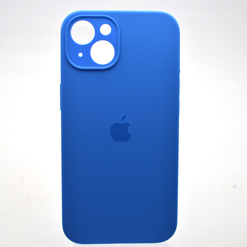 Силіконовий чохол накладка Silicon Case Full Camera для iPhone 15 Plus Mediterranean Blue, фото 1