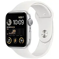Смарт-годинник Apple Watch SE 2 44mm Silver Aluminum Case with White Sport Band M/L (MNTJ3)