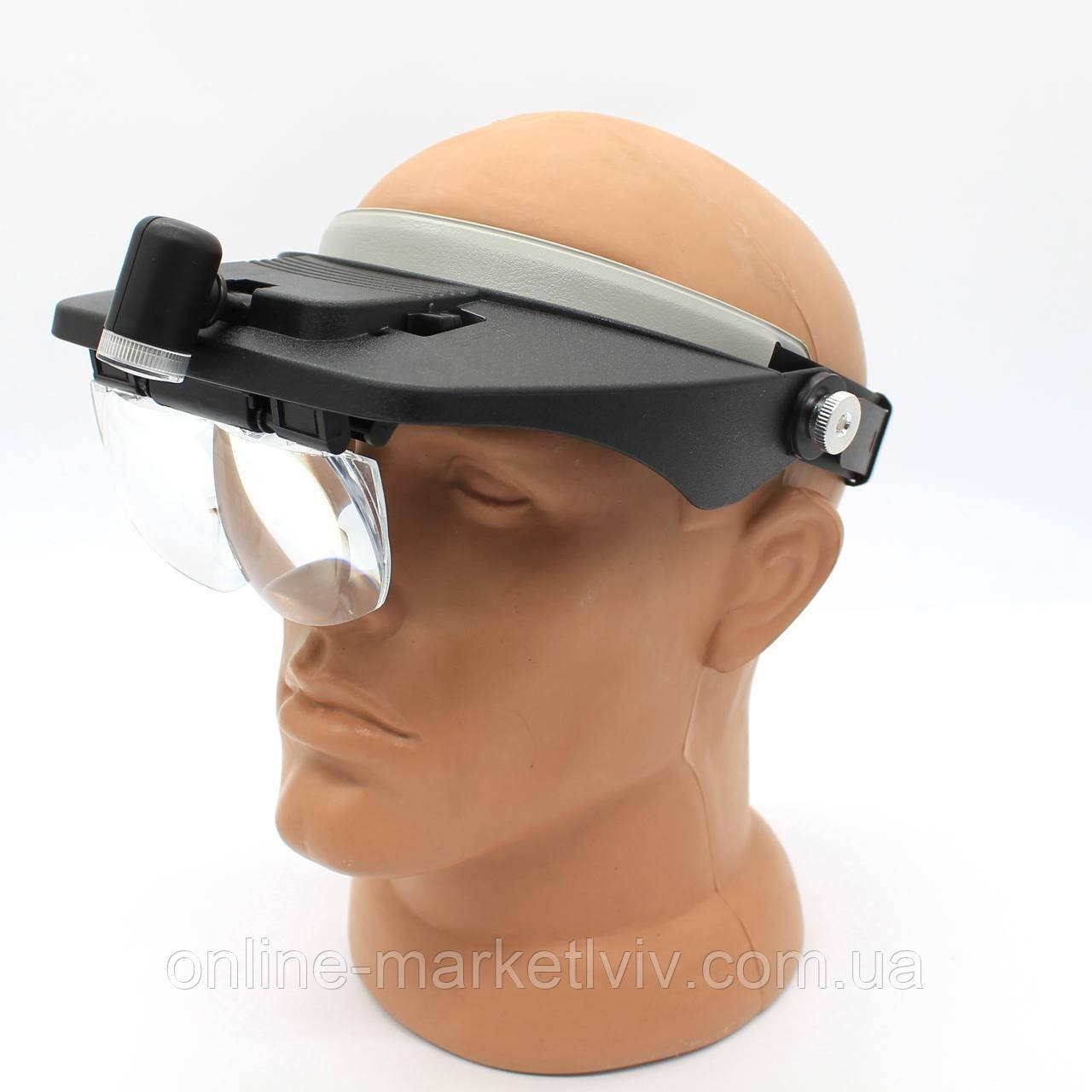 Бинокулярные очки с подсветкой 1,2х-6х + 4 сменных линзы, EL-81001D / Увеличительные очки - лупа с фонариком - фото 9 - id-p2035456511