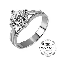 Серебряное кольцо Swarovski "Мадлен"