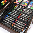 Набір для малювання 143 предметів, в дерев'яній валізі / Дитячий набір для творчості / Набір юного художника, фото 4