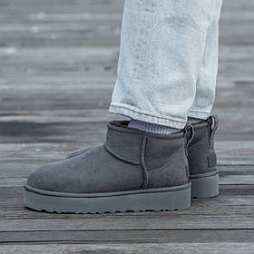 Жіночі низькі уги на платформі UGG Ultra Mini Mid Platform Grey Suede