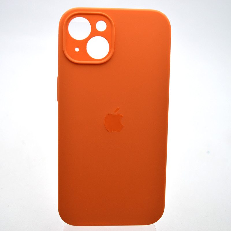 Силіконовий чохол накладка Silicon Case Full Camera для iPhone 15 Golden Orange, фото 1
