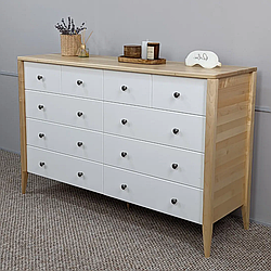 Дерев'яний комод "Хюгге" на 10 шухлядок в скандинавському стилі