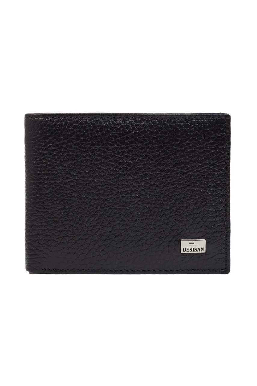 Шкіряний чоловічий гаманець із зажимом Desisan 226-01 чорний