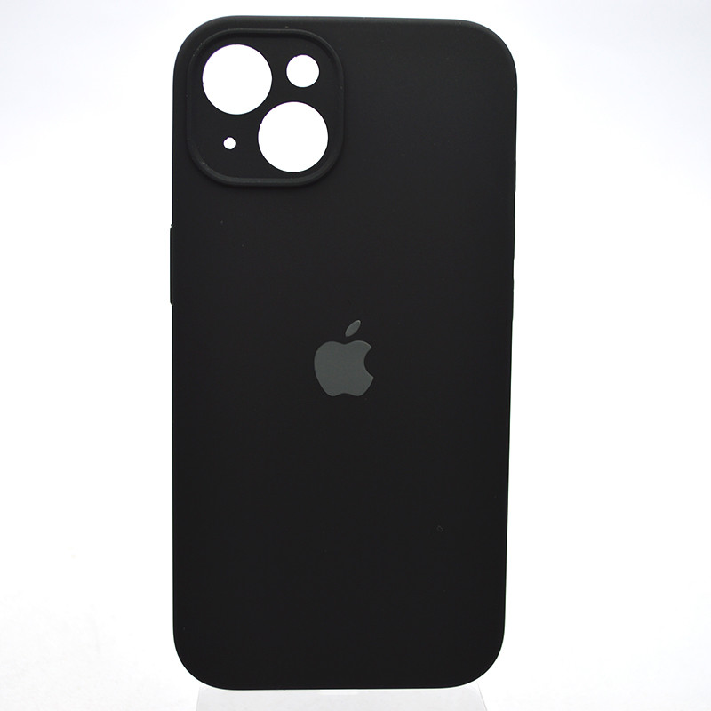 Силіконовий чохол накладка Silicon Case Full Camera для iPhone 15 Black, фото 1