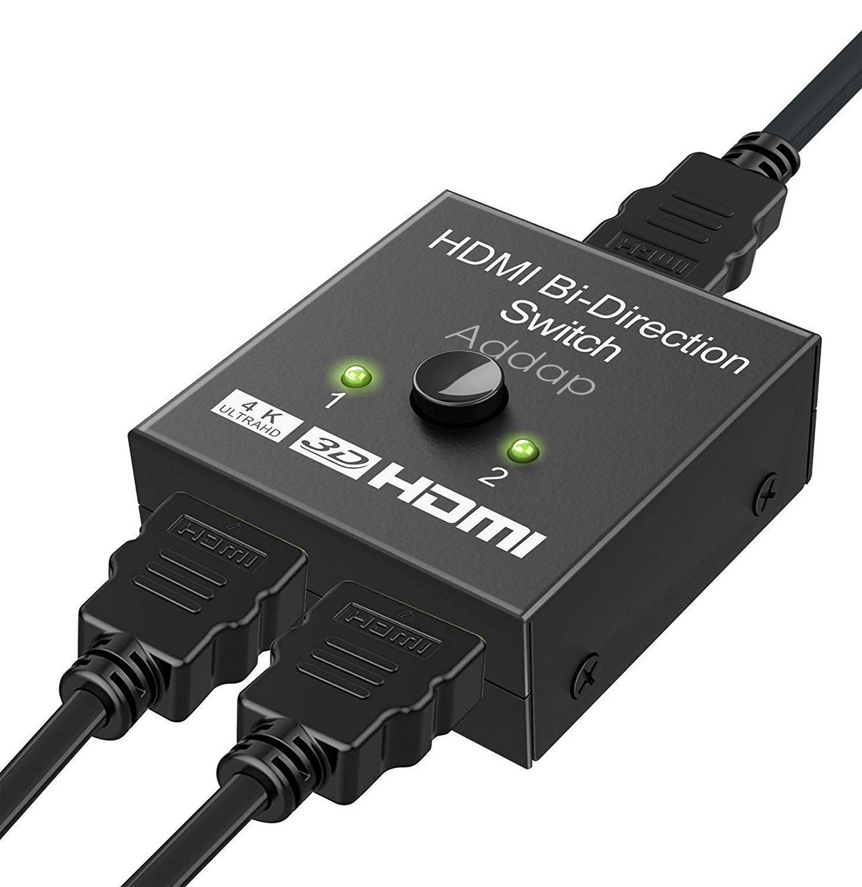 HDMI розгалужувач двонаправлений Bi-Direction Switch на 2 порти Addap HVS-03 | перемикач + комутатор 2 в 1, фото 1