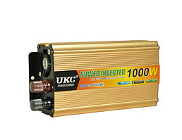 Перетворювач напруги з 12 на 220 вольтів 1000W UKC (конвертер 1000 Вт), автомобільний інвертор 12-220 В