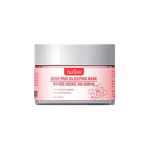 Маска для сну «Троянда» для обличчя Nuspa Rose Pink Sleeping Mask Cream 120 мл