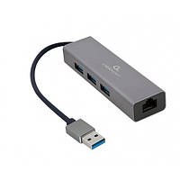 USB-хаб Cablexpert A-AMU3-LAN-01, с USB-A на Gigabit Ethernet + хаб 3xUSB 3.1 Gen1