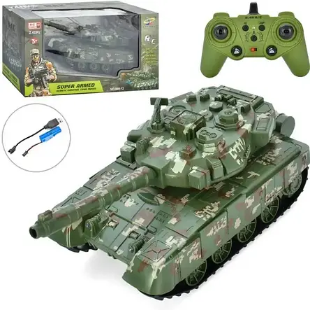 Танк з пультом дистанційного керування Super Armed 899-12 (з акумулятором, стріляє кульками), фото 1