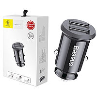 Автомобільний зарядний пристрій Baseus Grain (2USB/3.1A) CCALL-ML01 чорний