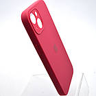 Силіконовий чохол накладка Silicon Case Full Camera для iPhone 15 Rose Red, фото 3