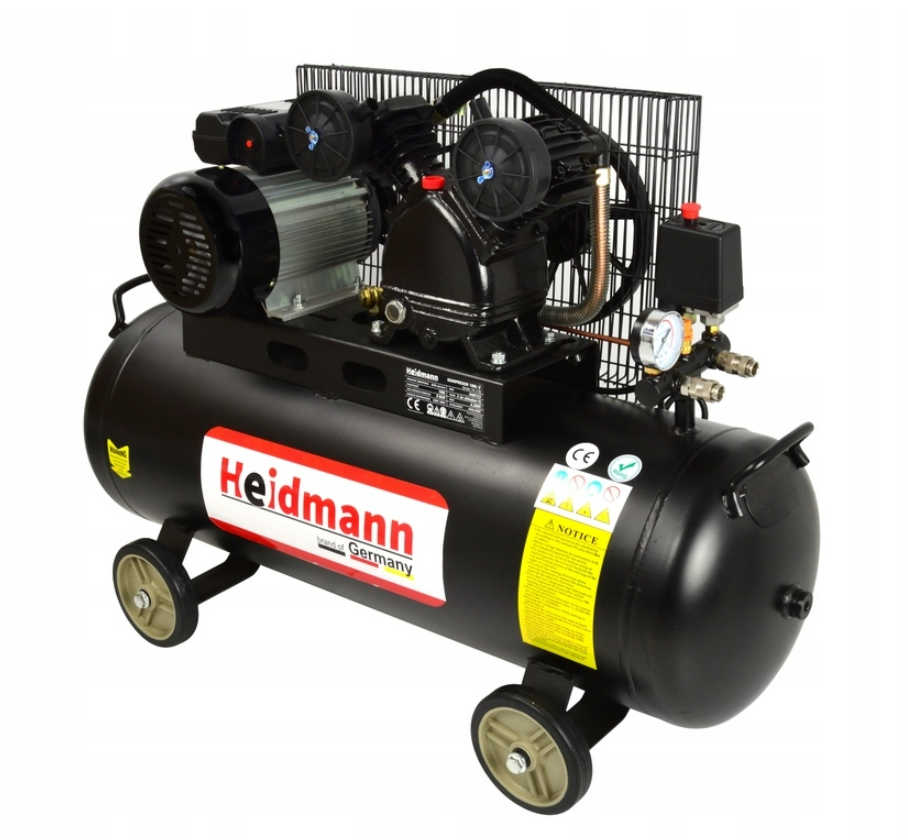 Масляний компресор 100 л. 3.8 кВт Heidmann 8 бар 660л/год, фото 1