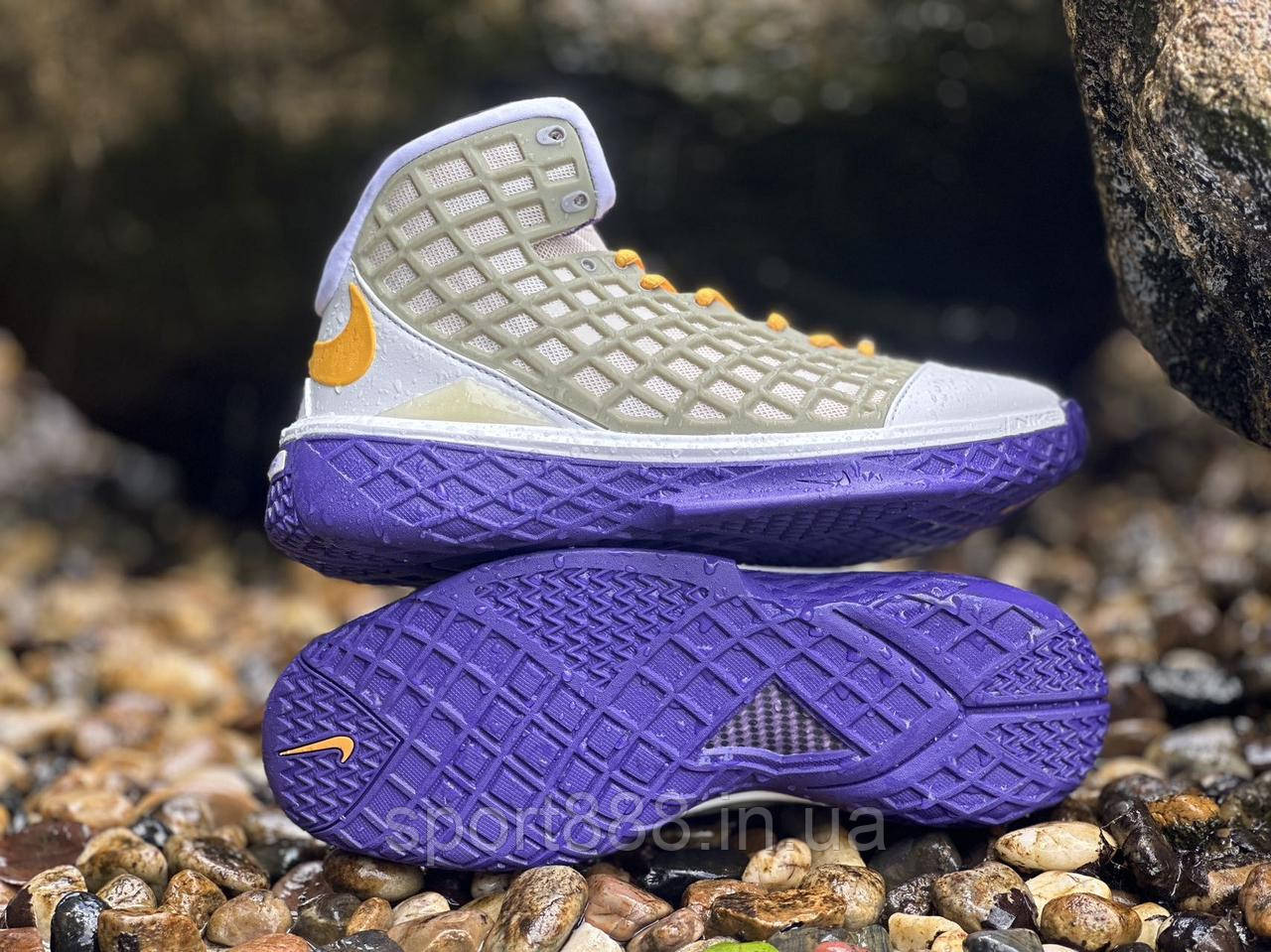 Nike Zoom Kobe 3 Lakers Кобі Браянт білі чоловічі баскетбольні кросівки