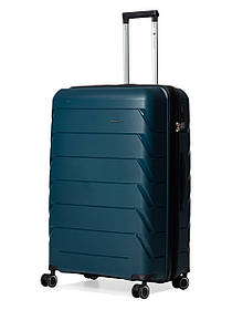 Валіза велика L поліпропілен зелена 76х51х29+5/115л/4.6кг/Snowbal33603