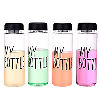 Бутылка для воды пластиковая прозрачная MY BOTTLE 0,5мл